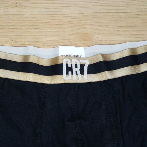 CRISTIANO RONALDO CR7 Boxer Briefs Mens XL Black 3-Pack Gold Stripe Gold Logo - Picture 4 of 8